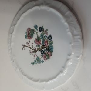 House of Prill Indian Tree trivet plate porcelain embossed edge